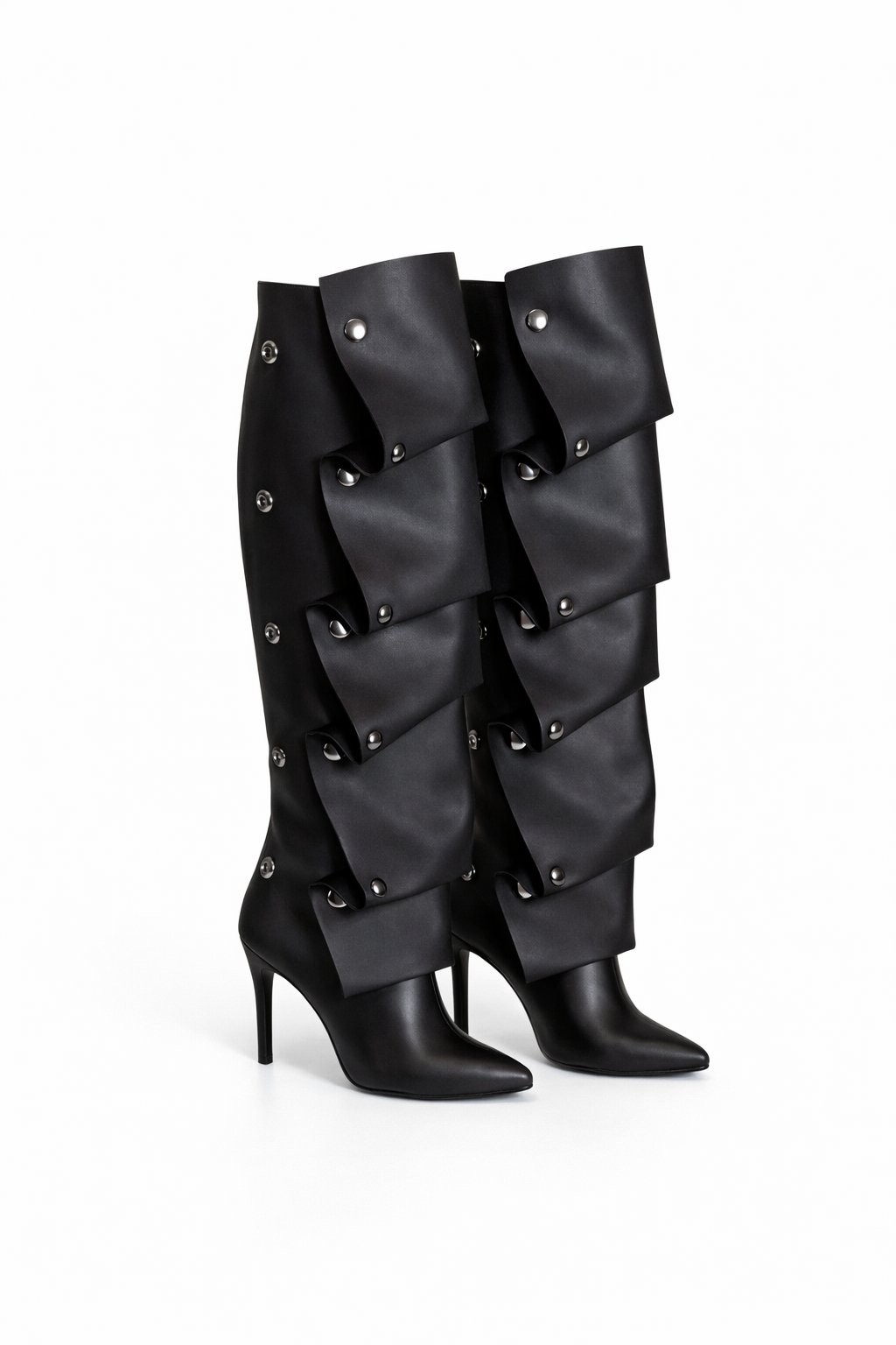 Valancia İnce Topuklu Çizme Siyah - Topuklu Çizme