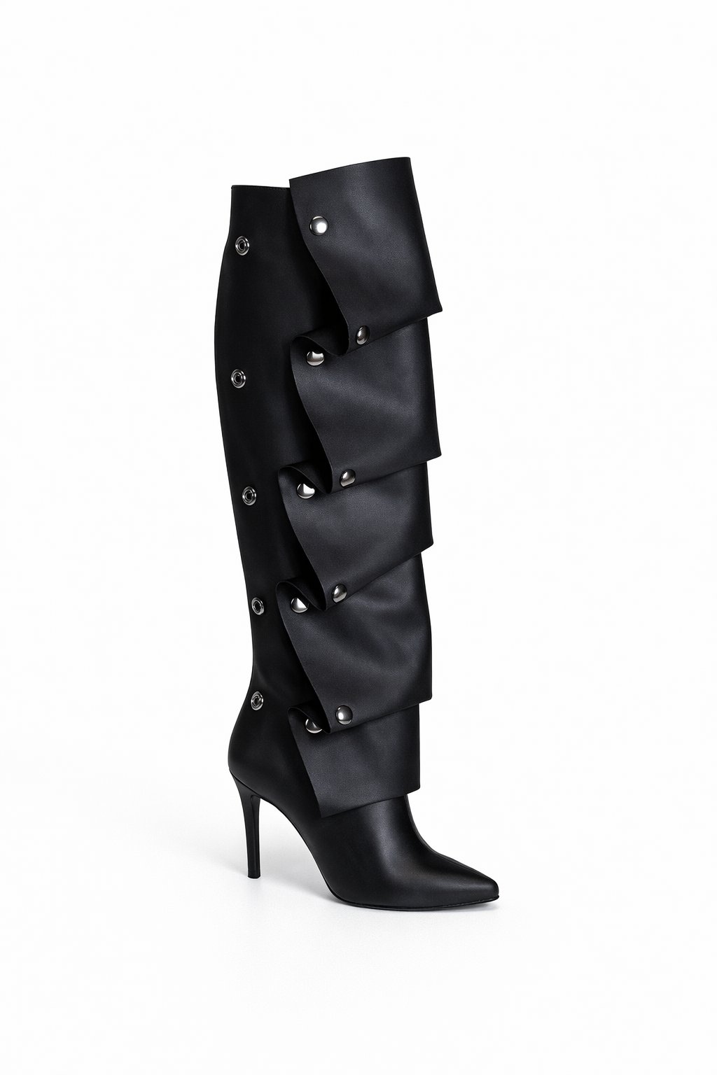 Valancia İnce Topuklu Çizme Siyah - Topuklu Çizme