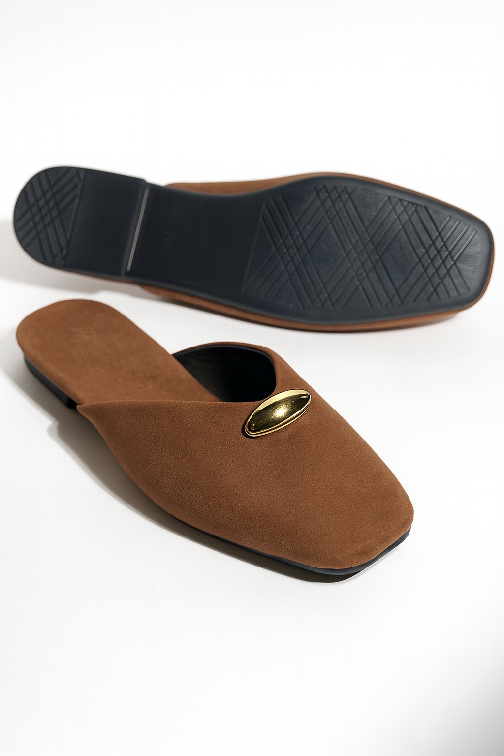 Velora Süet Terlik Taba - Kışlık Terlik