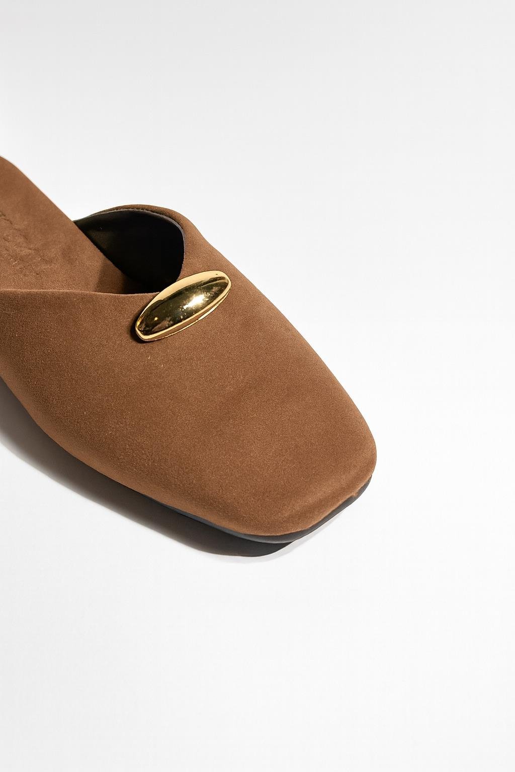 Velora Süet Terlik Taba - Kışlık Terlik