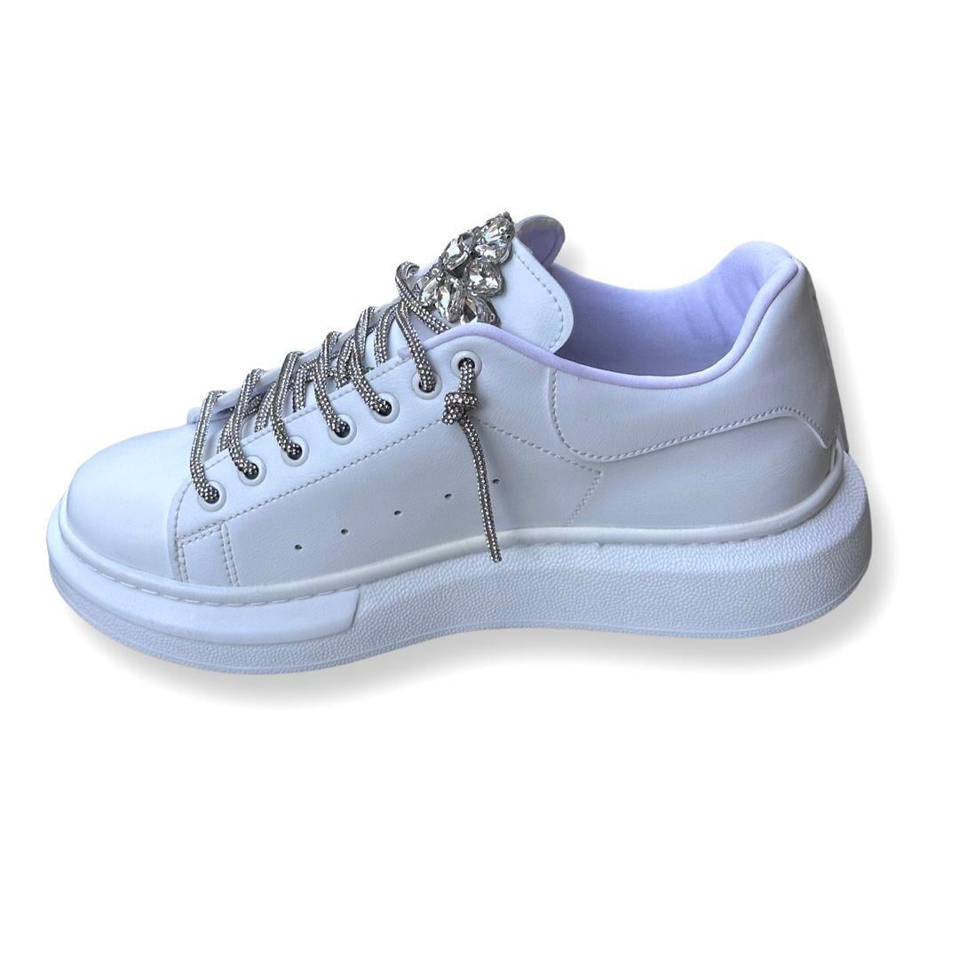 Velvet Sneaker Beyaz - KADIN AYAKKABI