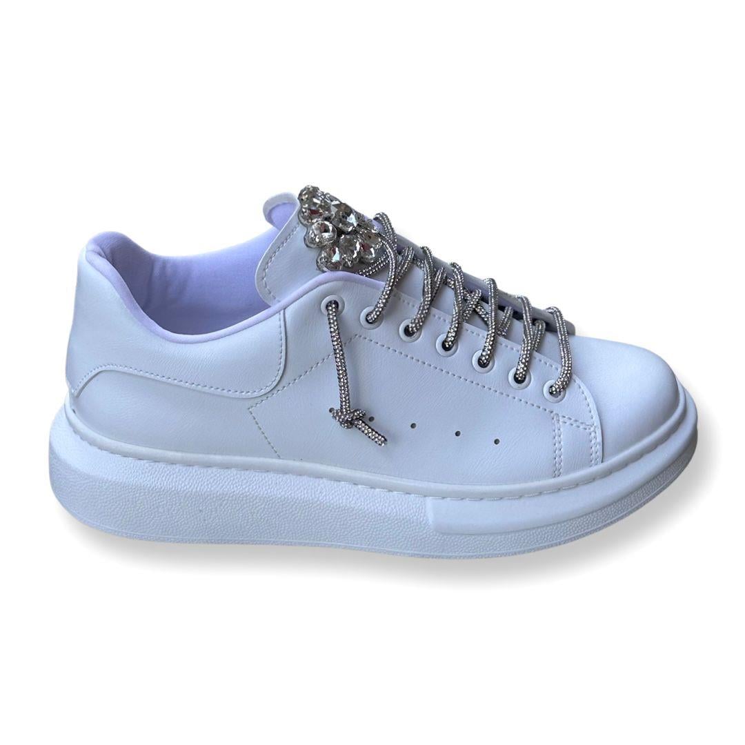 Velvet Sneaker Beyaz - KADIN AYAKKABI