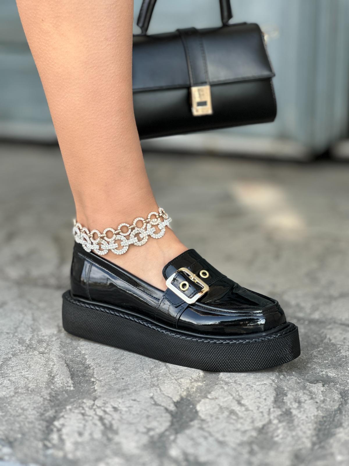 Volan Rugan Loafer Siyah - KADIN AYAKKABI