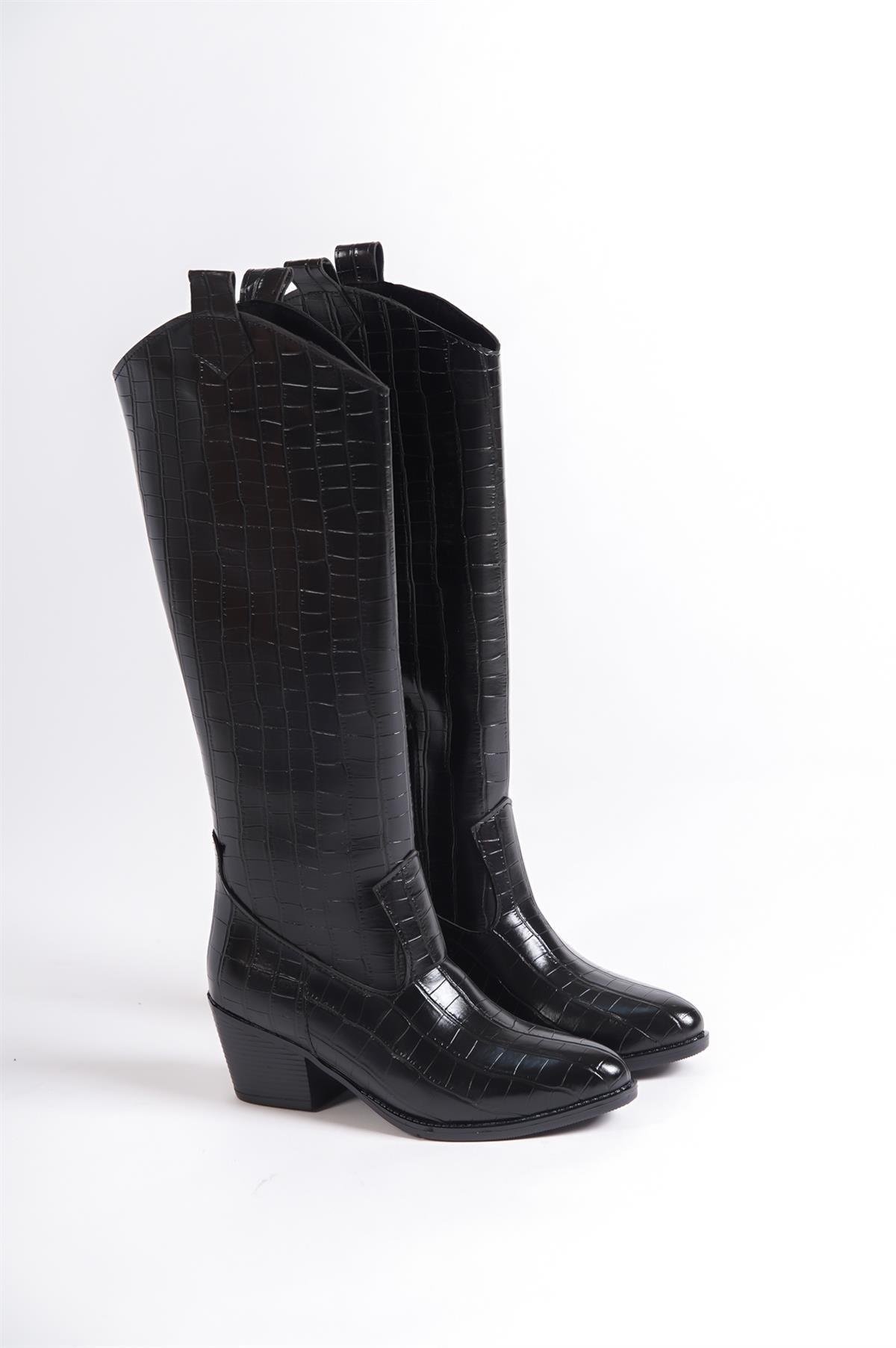 Walle Cowboy Çizme Siyah - ÇİZME