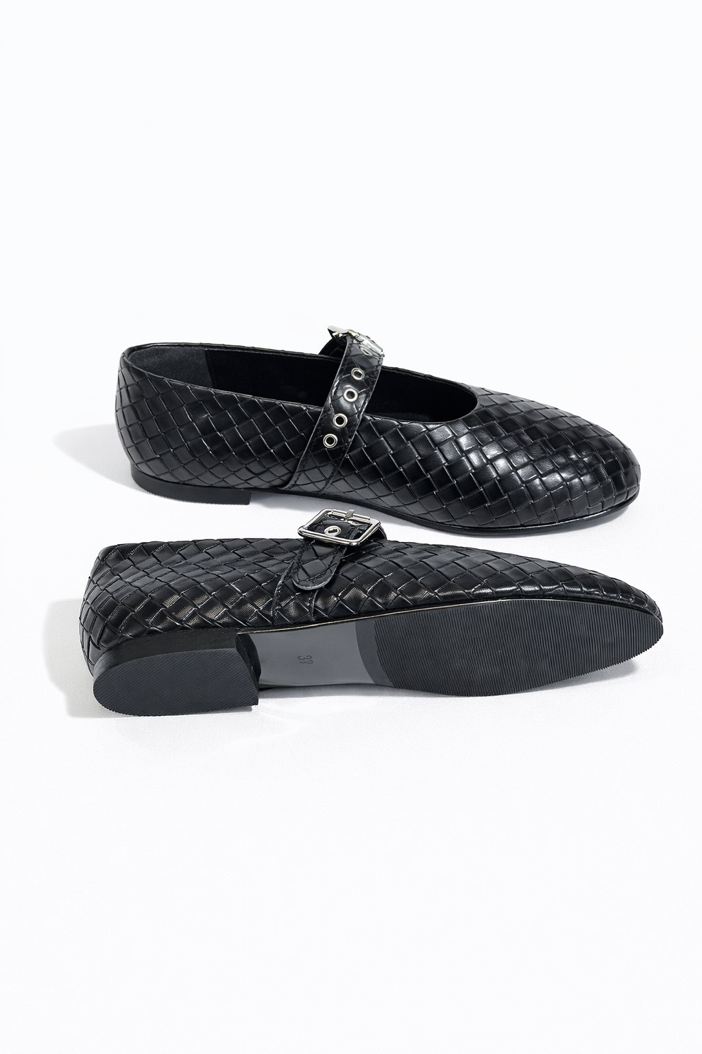 Weave Tokalı Babet Siyah - 