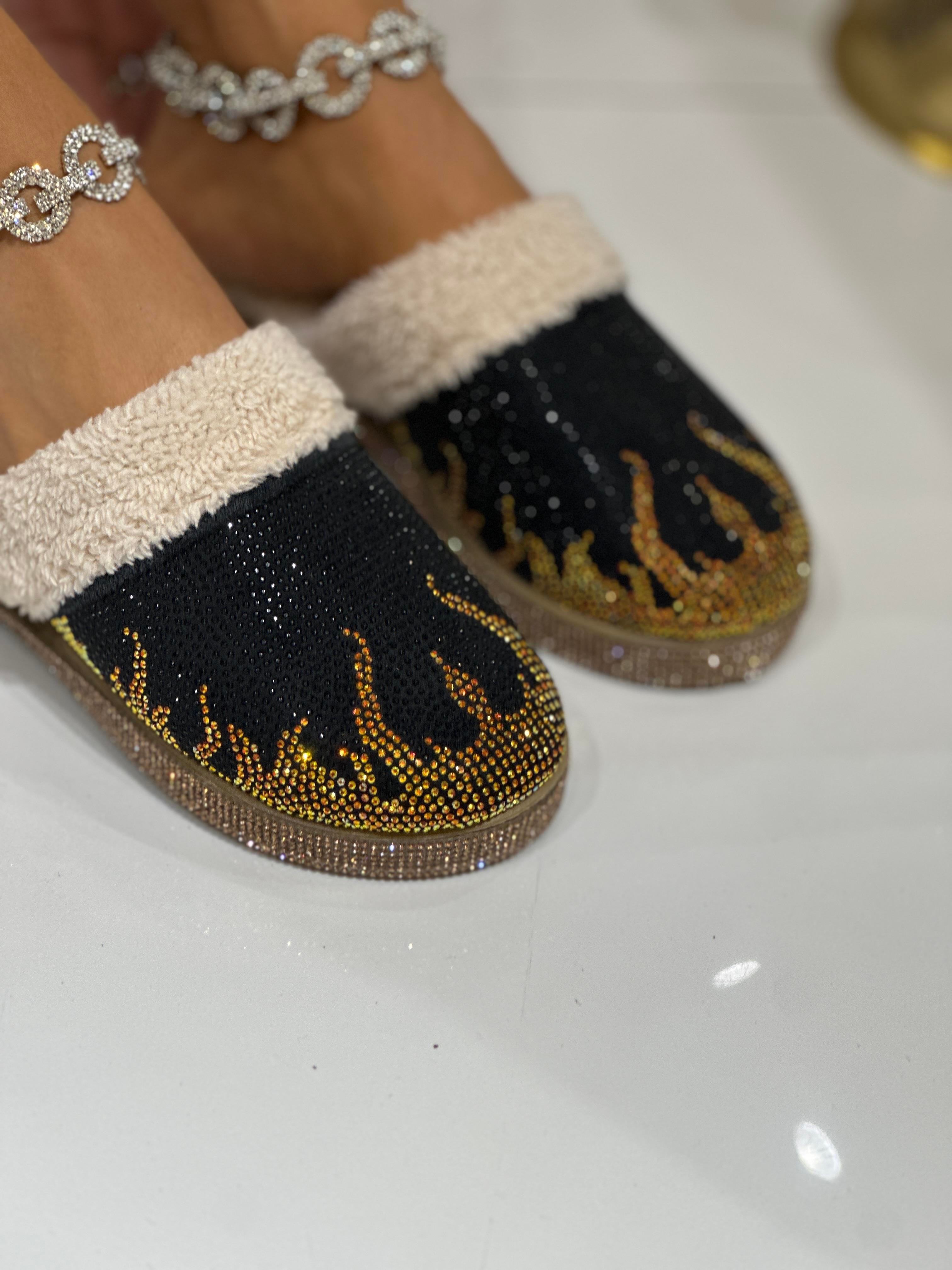 Wow 4 Terlik Siyah - WOMAN SHOES