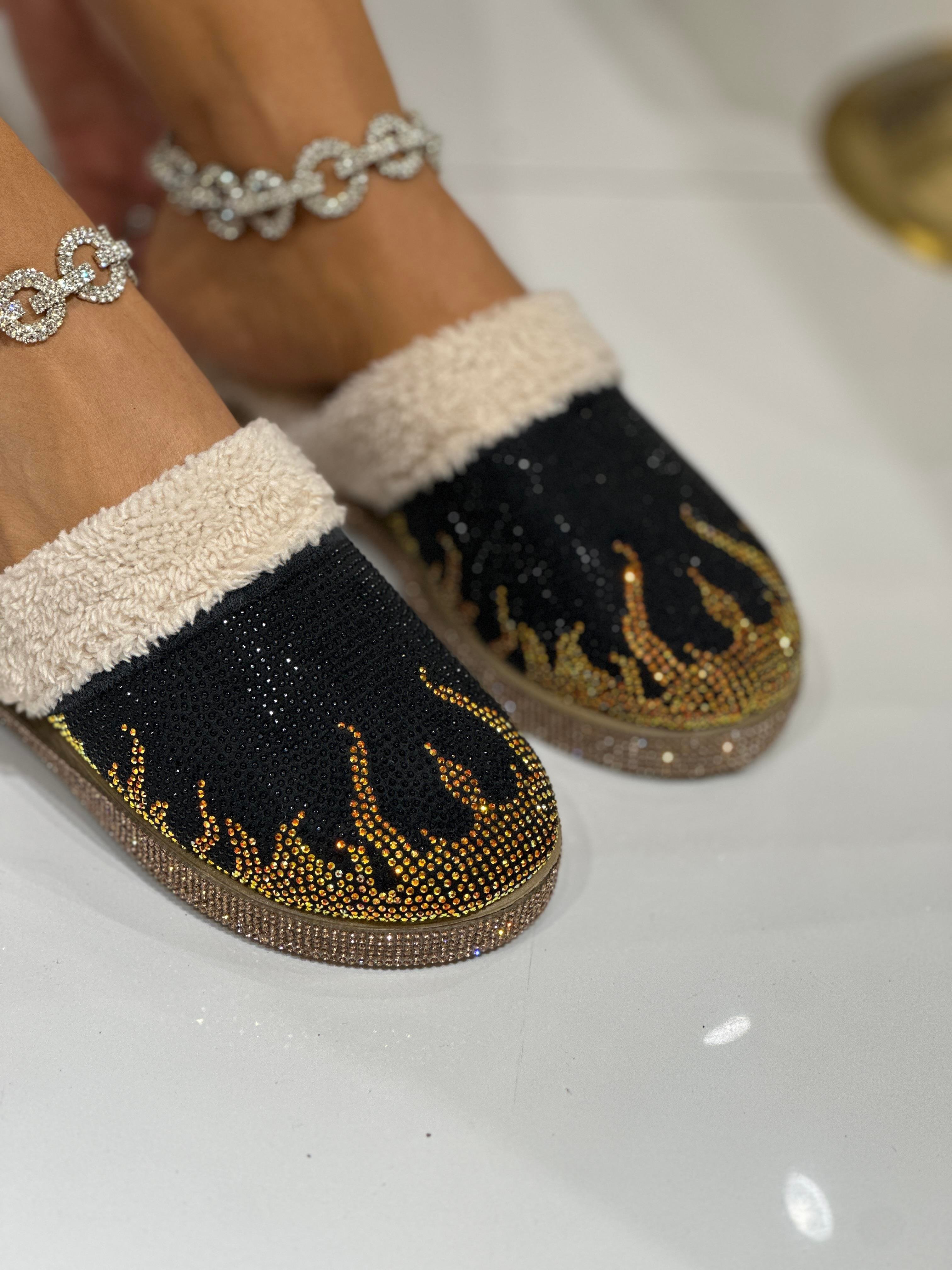 Wow 4 Terlik Siyah - WOMAN SHOES