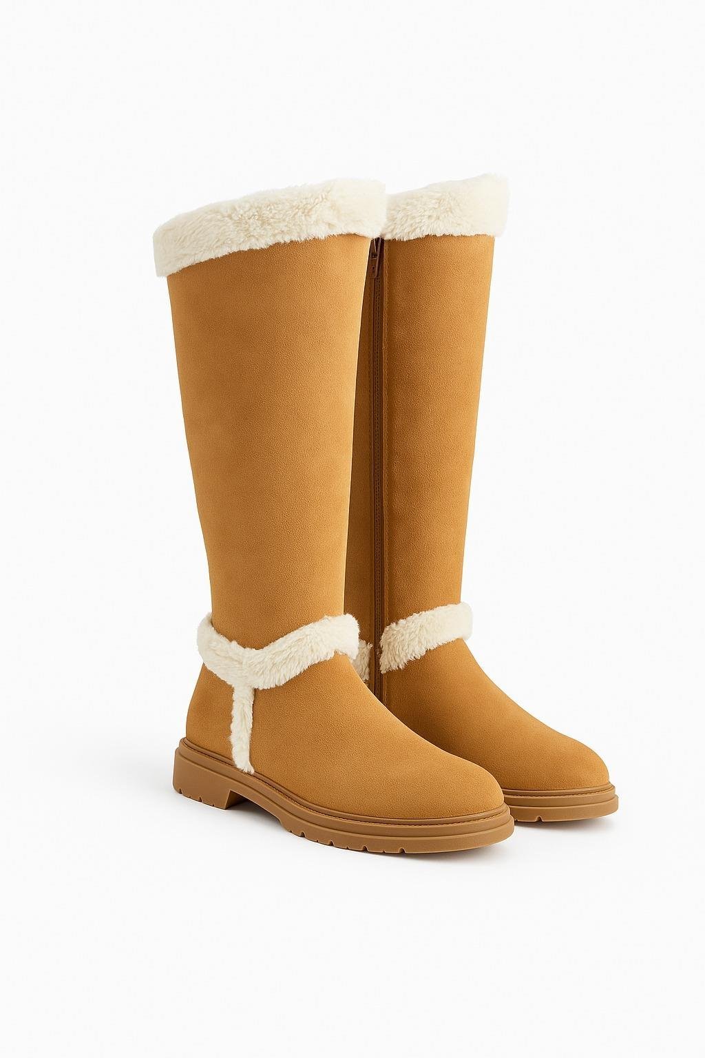 Wumme Süet Diz Altı Uzun Çizme Taba - WOMAN SHOES