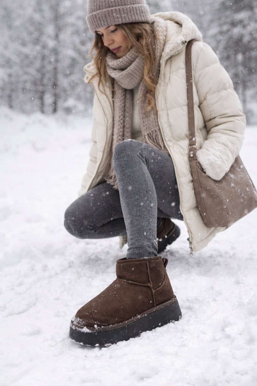 Yora Süet Bot Kahverengi - Düz Bot