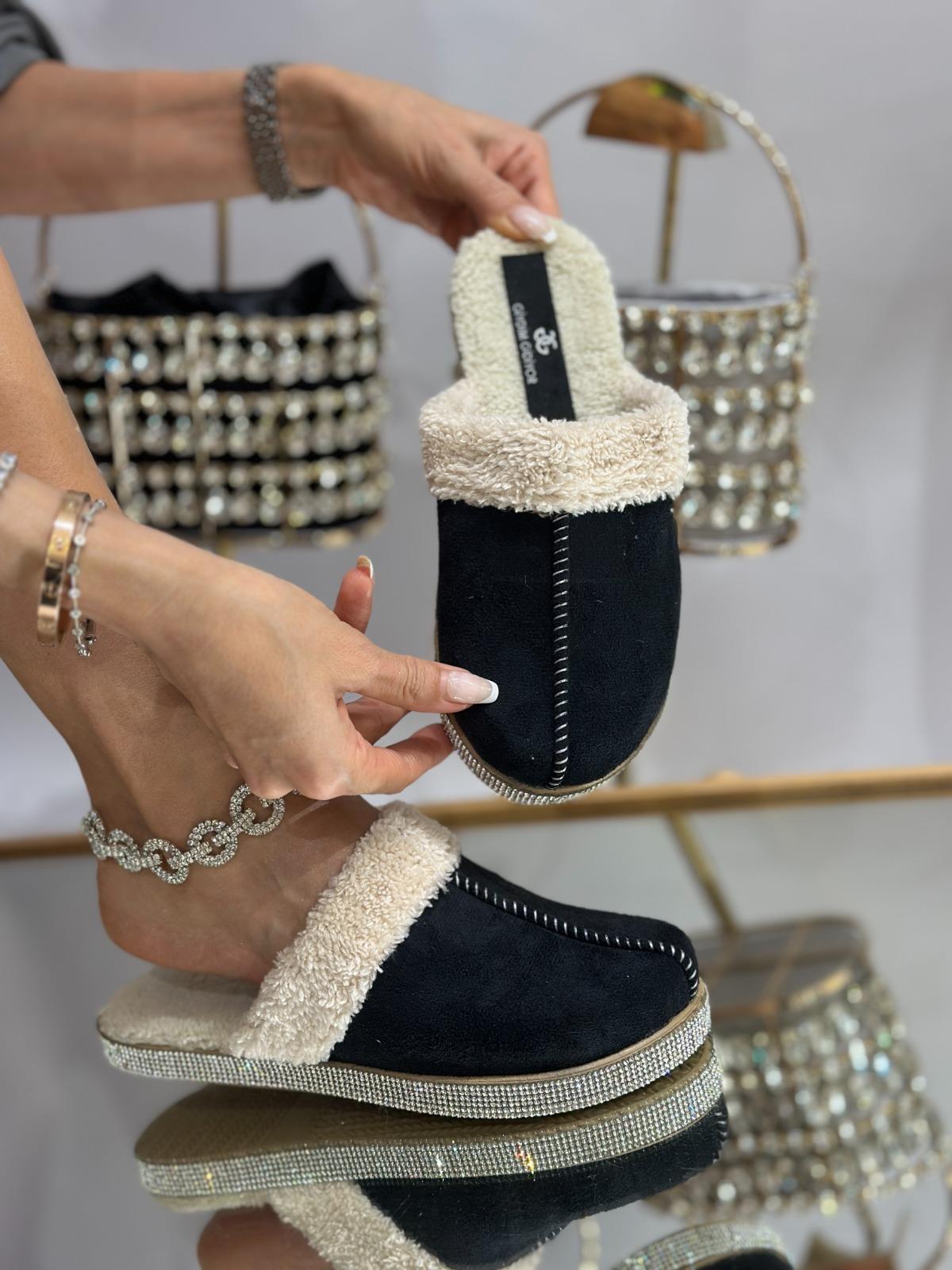 Youne Terlik Siyah - KADIN AYAKKABI