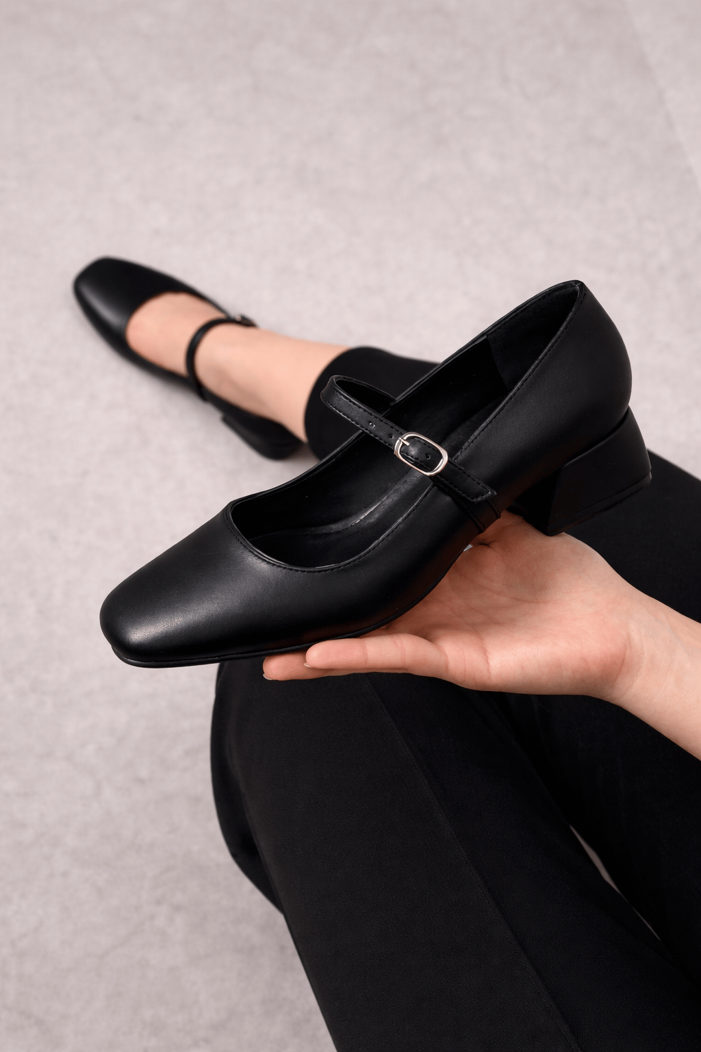 Zelda Topuklu Babet Siyah - Topuklu Babet