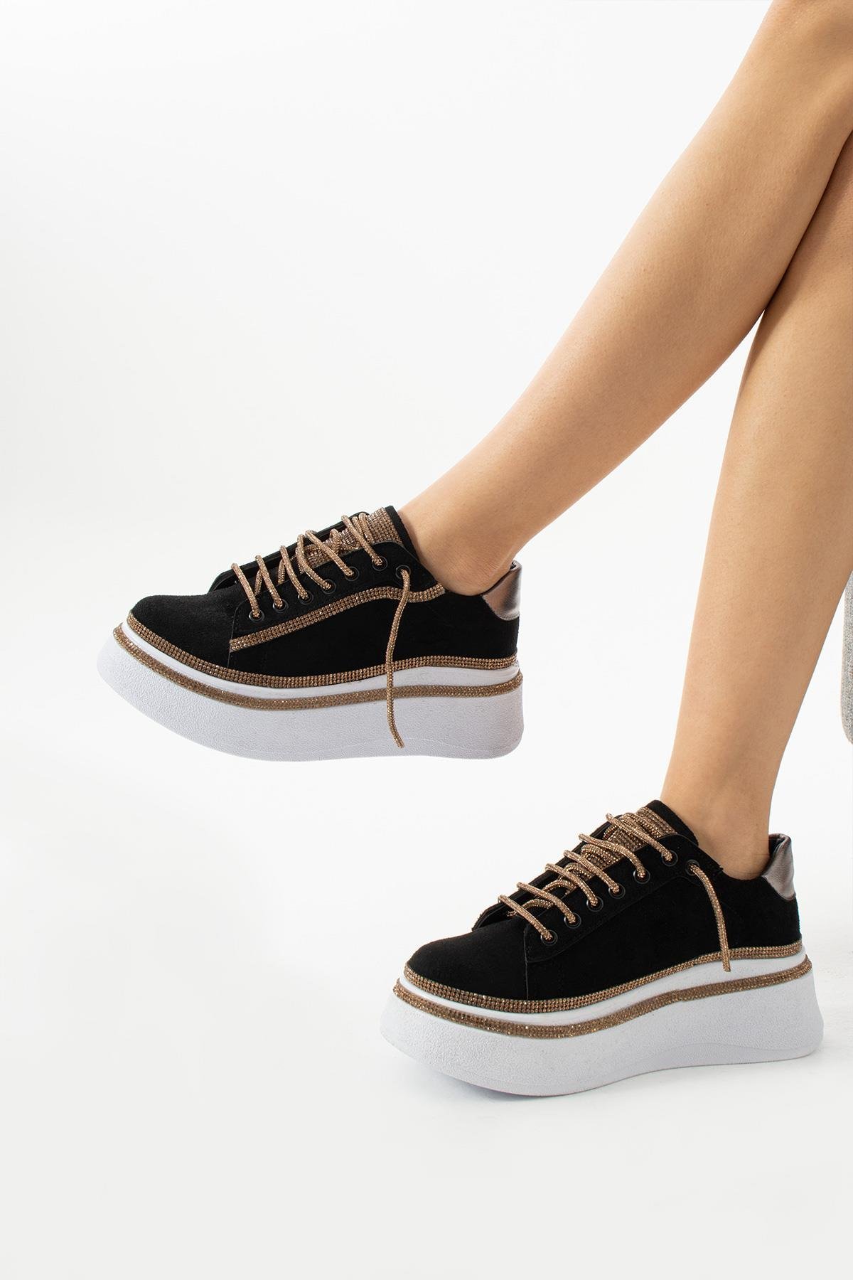 Zibu Süet Spor Ayakkabı Siyah - WOMAN SHOES