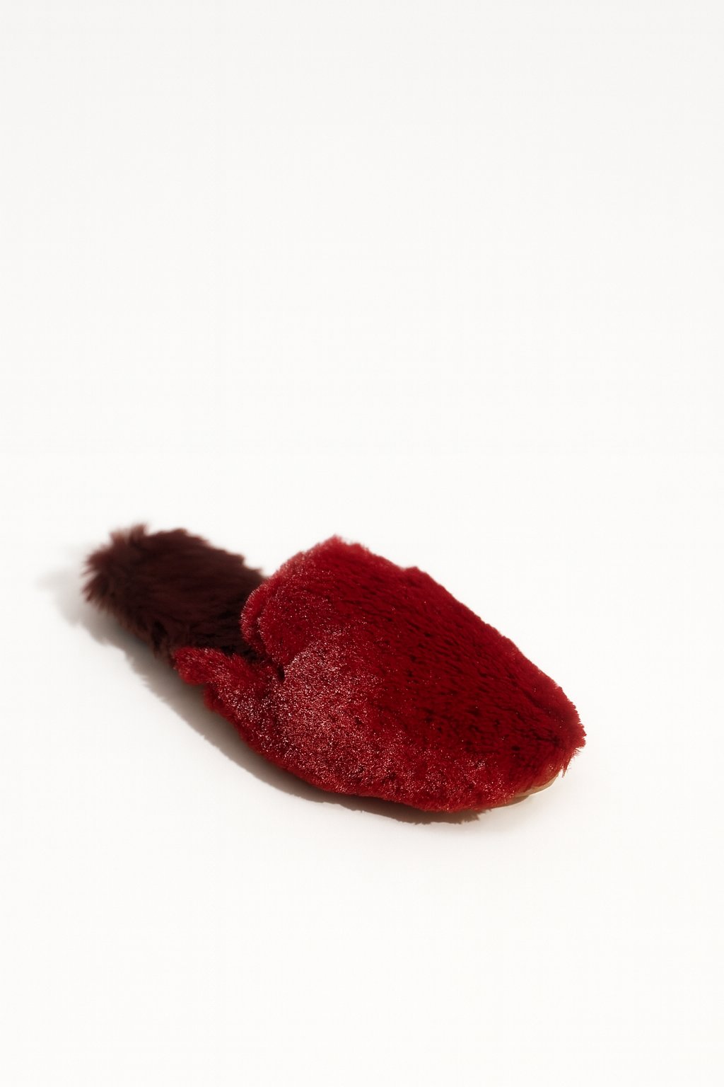 Zola Tüylü Terlik Bordo - KADIN AYAKKABI