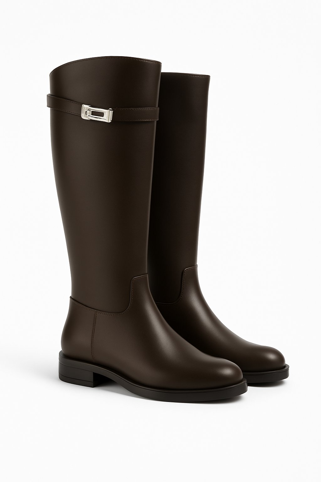 Zuen Çizme Kahverengi - Düz Çizme