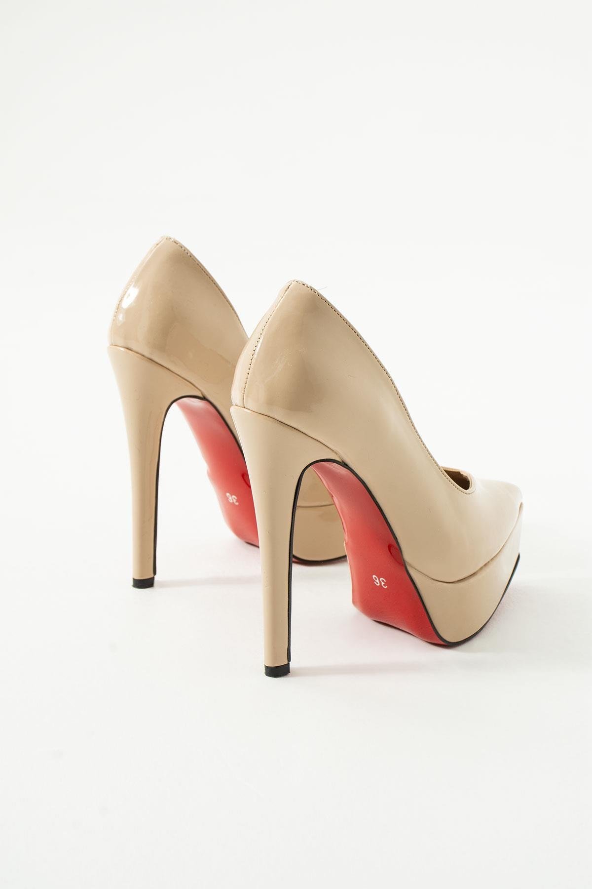 Zuly Platform Topuklu Stiletto Nude - Platform Topuklu Ayakkabı