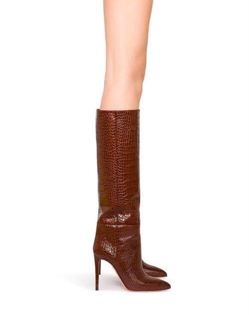 Zurey Long Boot Brown - Topuklu Çizme