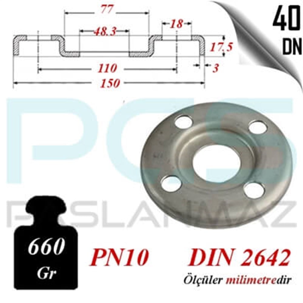 PASLANMAZ ÇELİK 304 KALİTE BASKILI FLANŞ