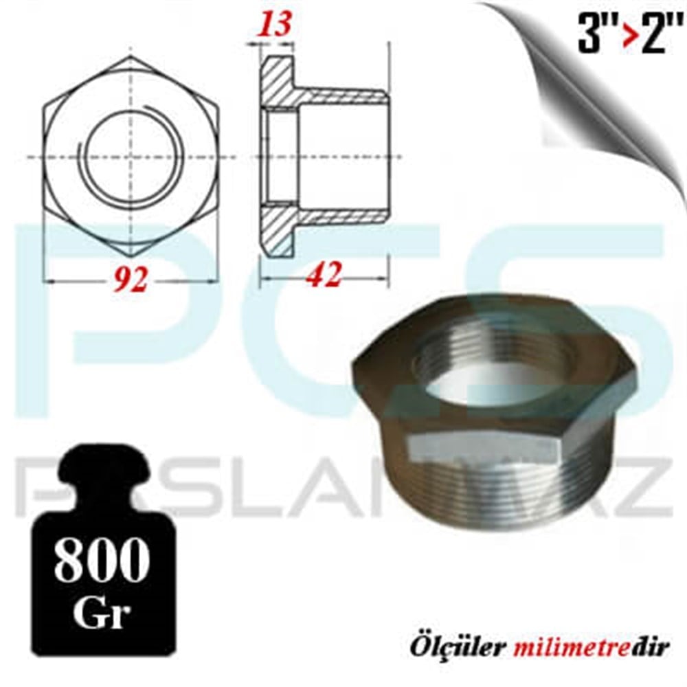 PASLANMAZ ÇELİK 304 KALİTE BUSHİNG REDÜKSİYON