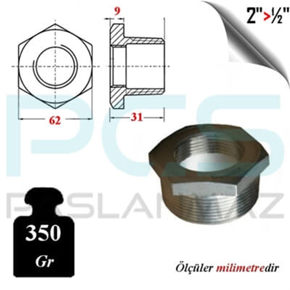 PASLANMAZ ÇELİK 304 KALİTE BUSHİNG REDÜKSİYON