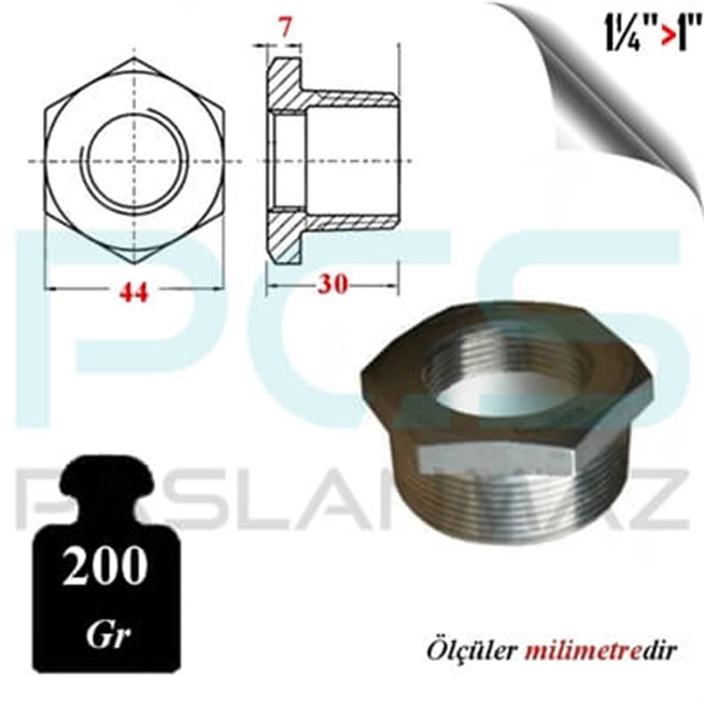 PASLANMAZ ÇELİK 304 KALİTE BUSHİNG REDÜKSİYON