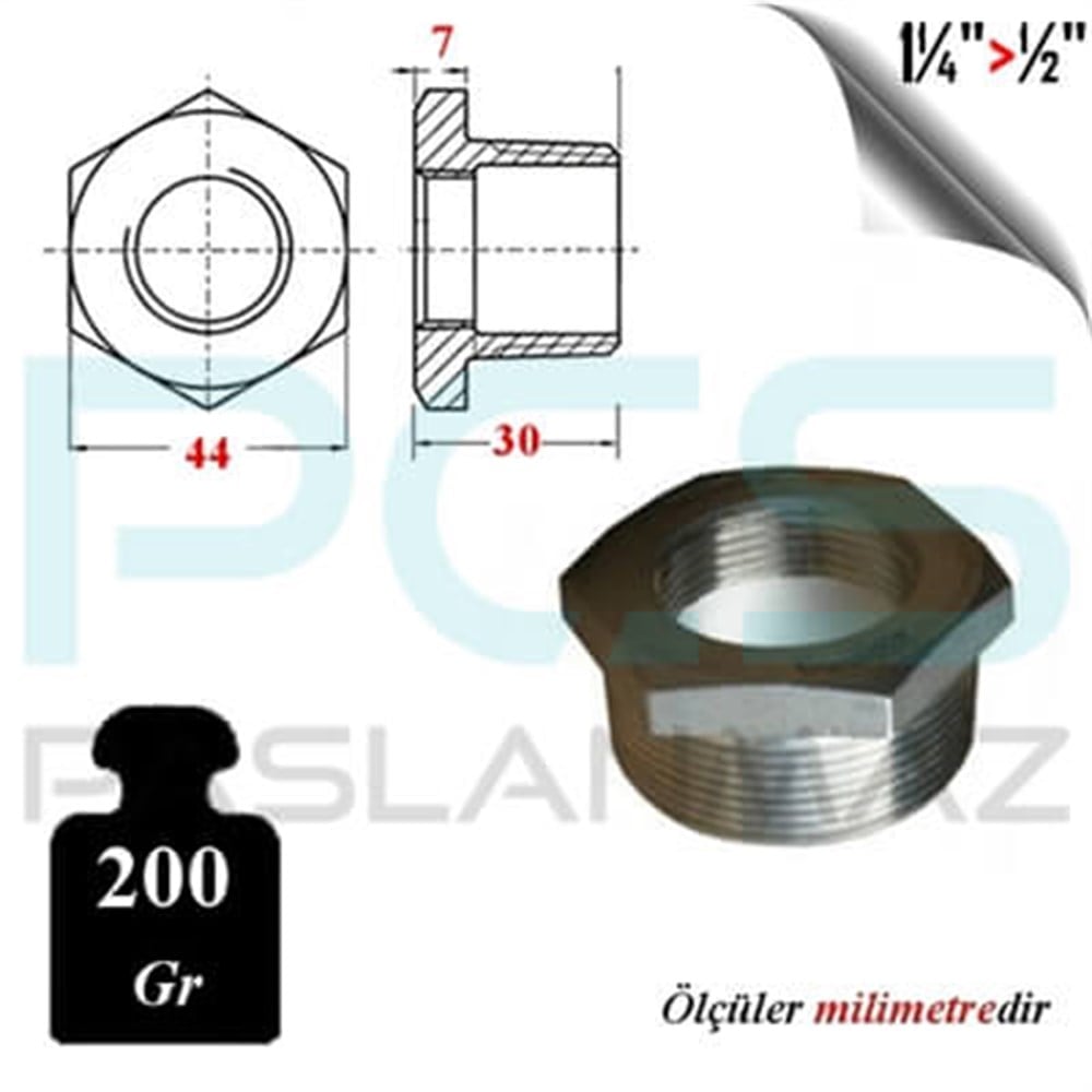 PASLANMAZ ÇELİK 304 KALİTE BUSHİNG REDÜKSİYON