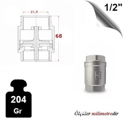 PASLANMAZ ÇELİK 304 KALİTE DİK  ÇEKVALF