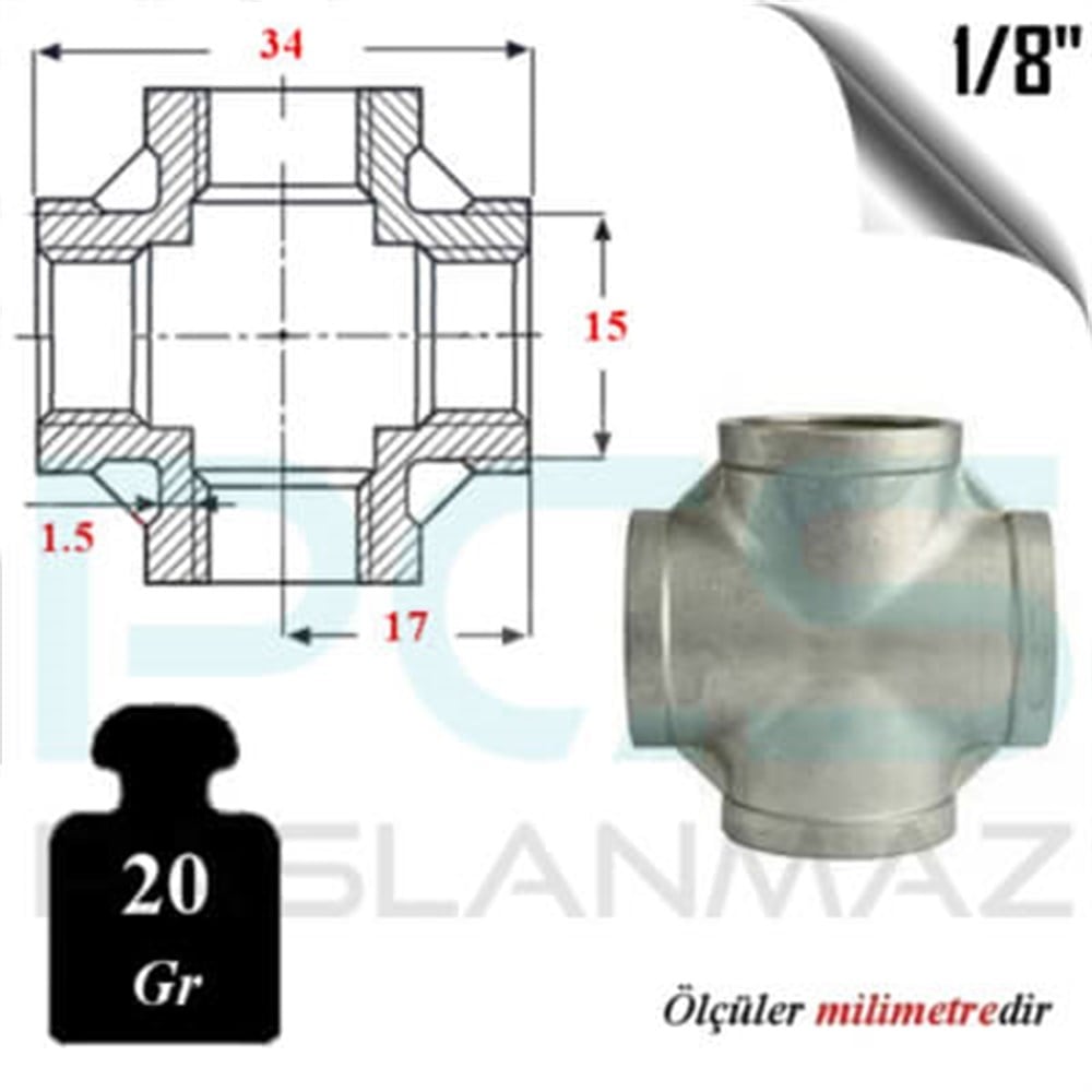 PASLANMAZ ÇELİK 304 KALİTE DİŞLİ KRUVA