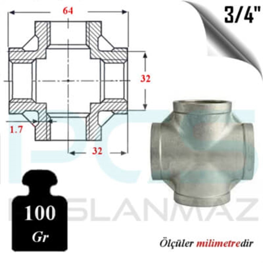 PASLANMAZ ÇELİK 304 KALİTE DİŞLİ KRUVA