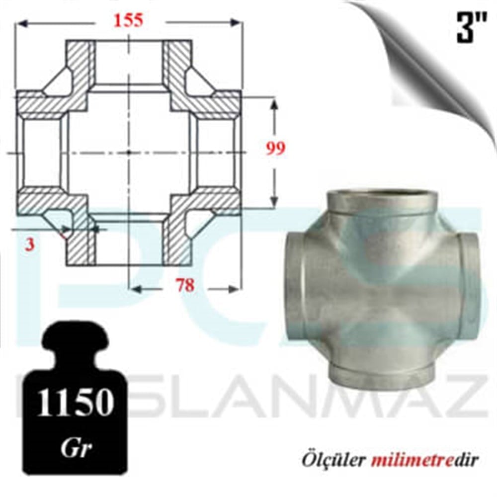 PASLANMAZ ÇELİK 304 KALİTE DİŞLİ KRUVA
