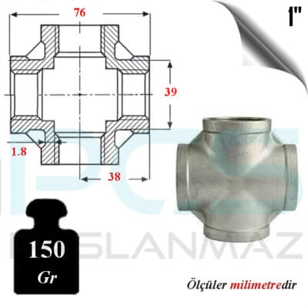 PASLANMAZ ÇELİK 304 KALİTE DİŞLİ KRUVA