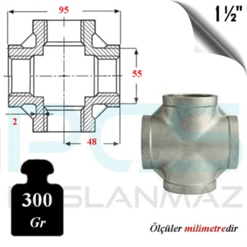 PASLANMAZ ÇELİK 304 KALİTE DİŞLİ KRUVA