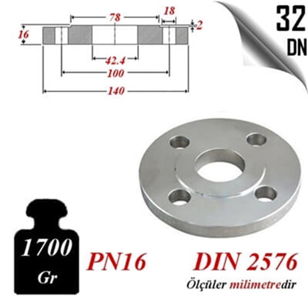 PASLANMAZ ÇELİK 304 KALİTE DÜZ FLANŞ