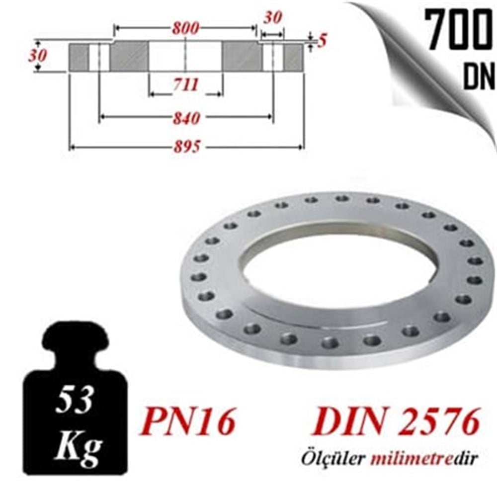 PASLANMAZ ÇELİK 304 KALİTE DÜZ FLANŞ