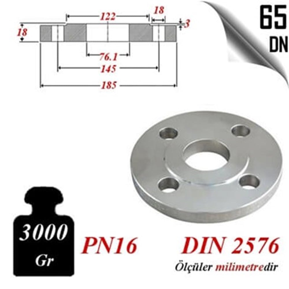 PASLANMAZ ÇELİK 304 KALİTE DÜZ FLANŞ