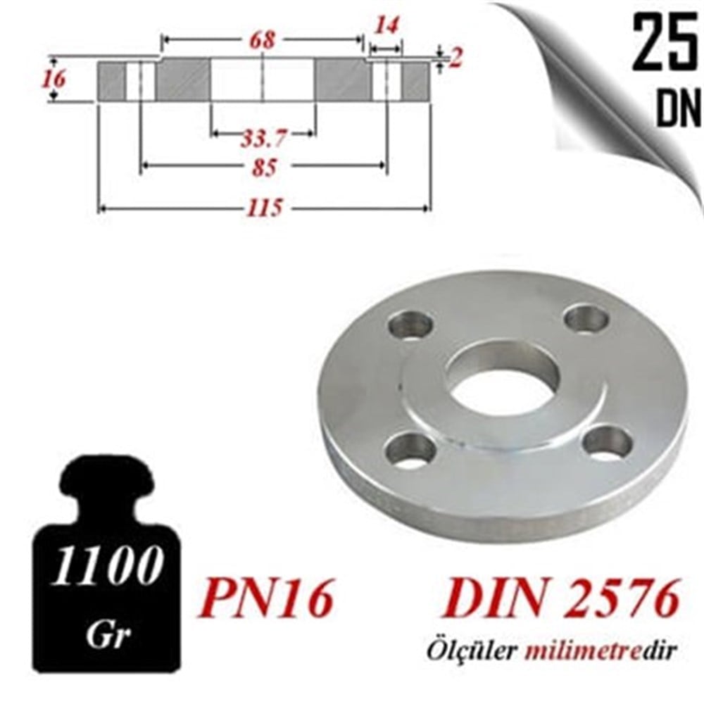 PASLANMAZ ÇELİK 304 KALİTE DÜZ FLANŞ