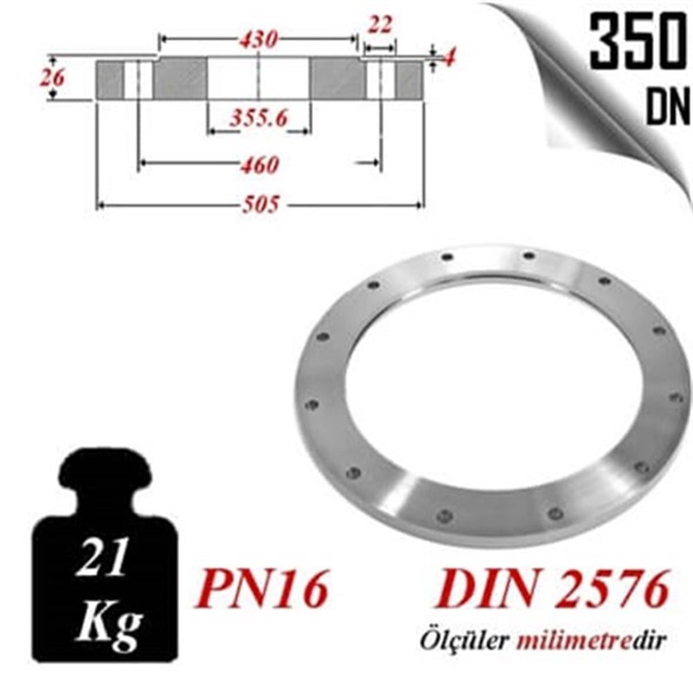 PASLANMAZ ÇELİK 304 KALİTE DÜZ FLANŞ