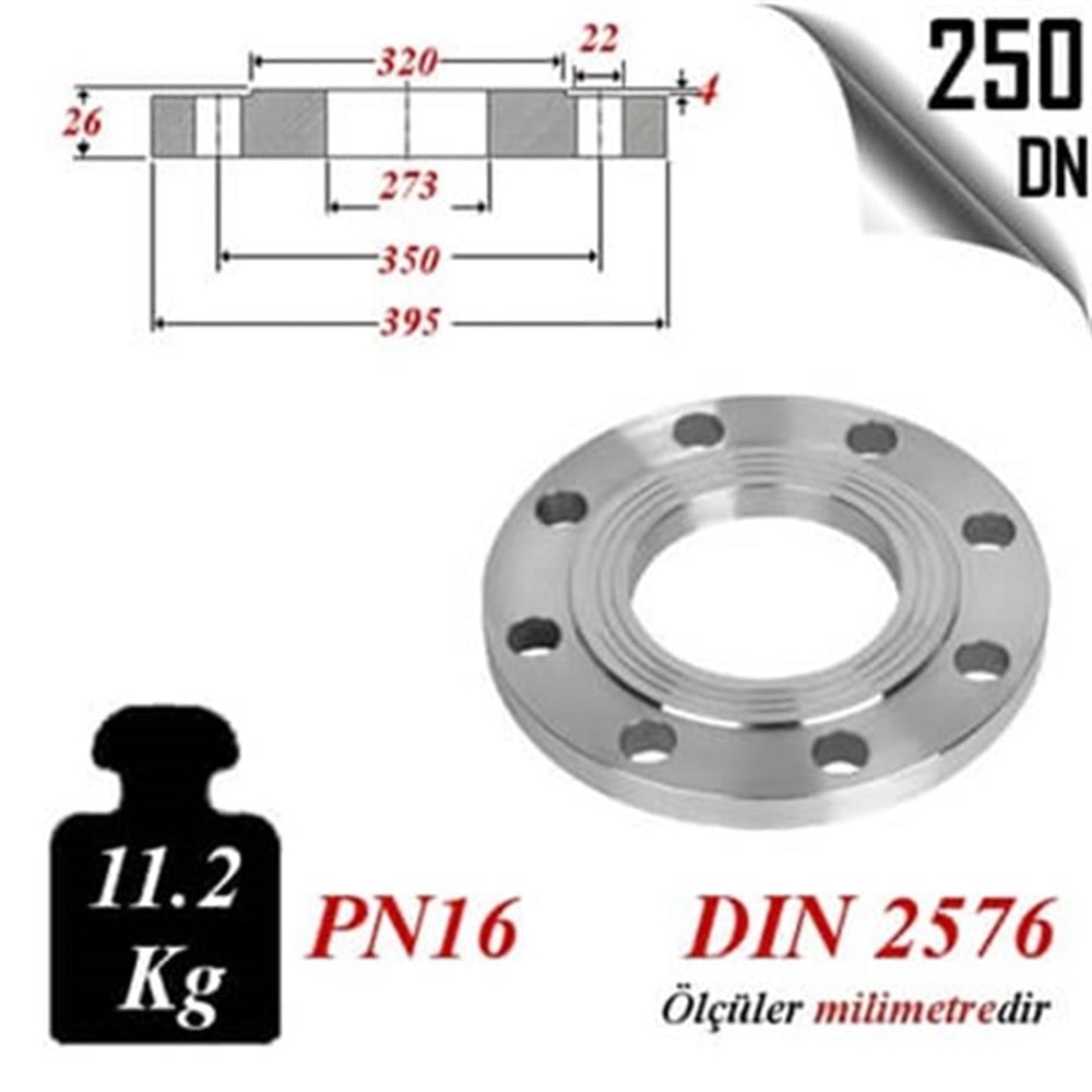 PASLANMAZ ÇELİK 304 KALİTE DÜZ FLANŞ