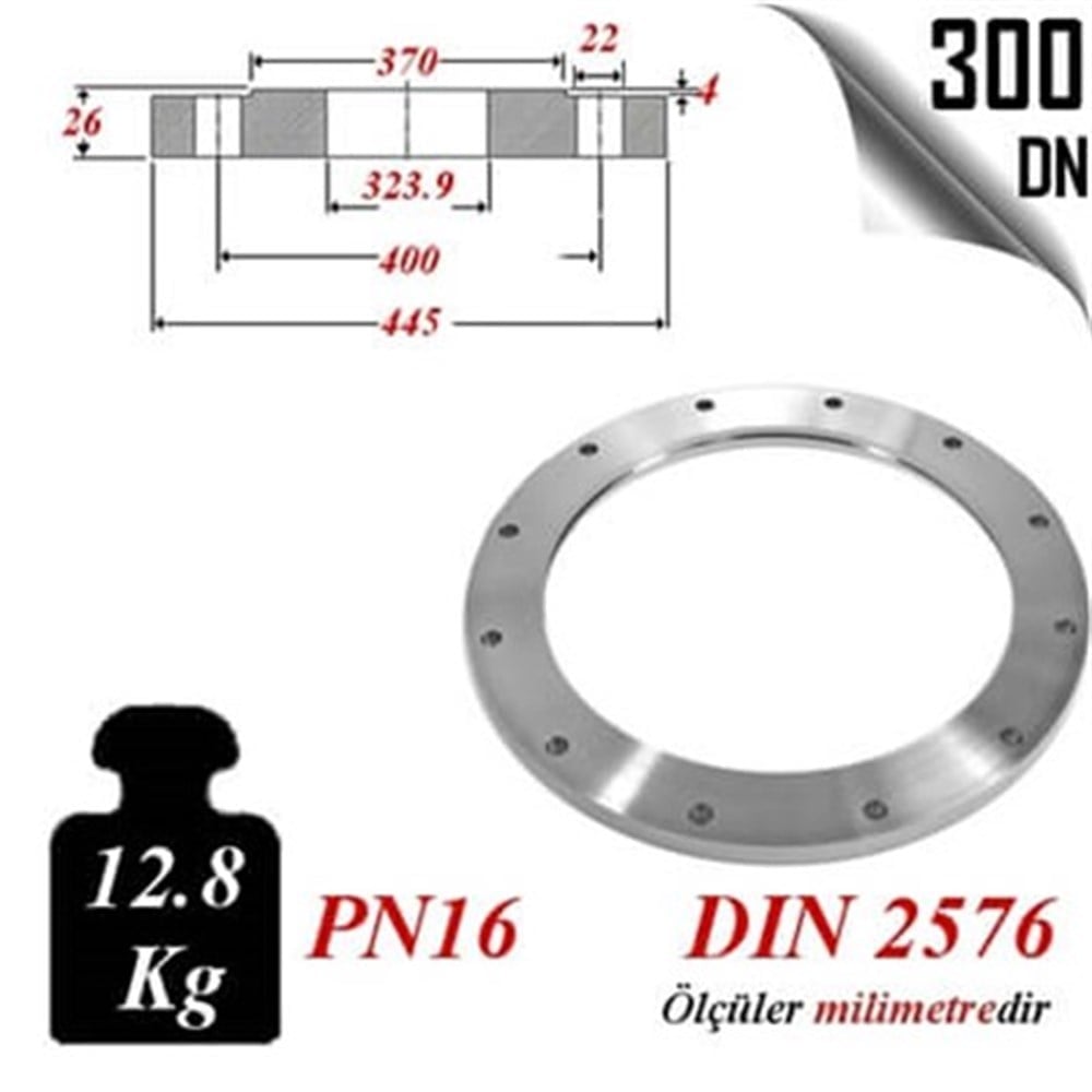 PASLANMAZ ÇELİK 304 KALİTE DÜZ FLANŞ