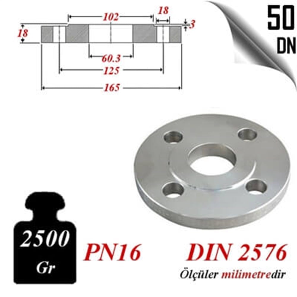 PASLANMAZ ÇELİK 304 KALİTE DÜZ FLANŞ