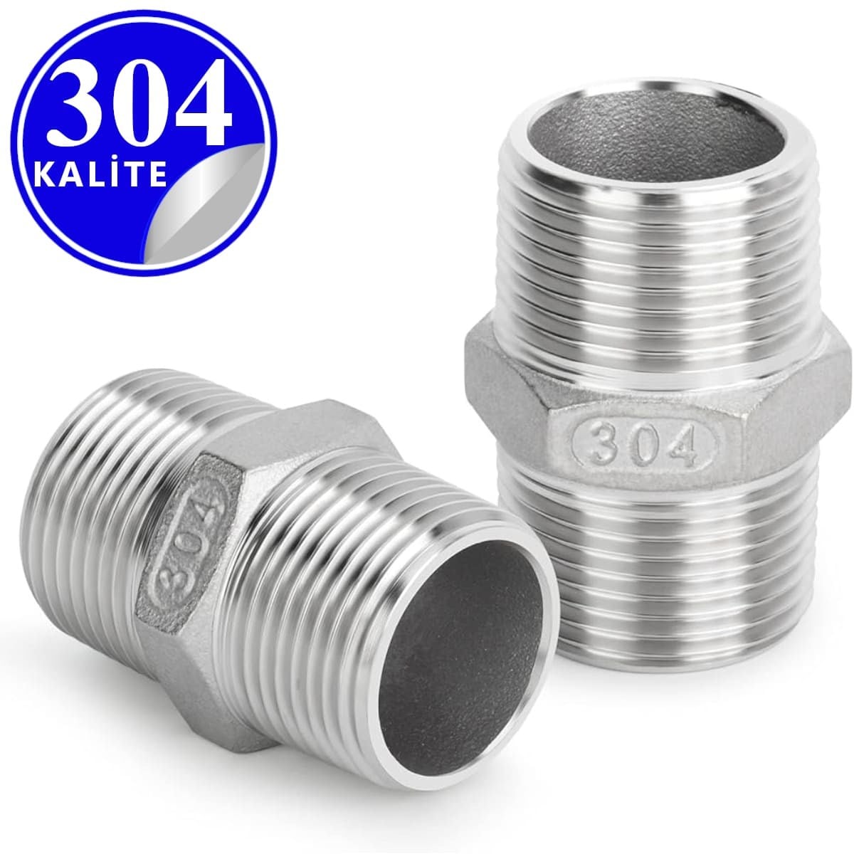 PASLANMAZ ÇELİK 304 KALİTE HEX NİPELPaslanmaz Hex Nipel 304 Kalite Fiyatları | Boru Bağlantı Nipeli ֍ PÇS Paslanmaz Online Satış Mağazası