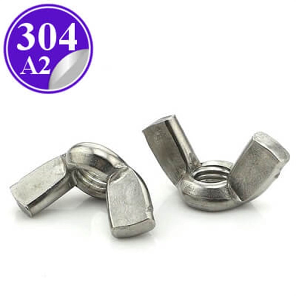 PASLANMAZ ÇELİK 304 KALİTE İNOX A2 KELEBEK SOMUN