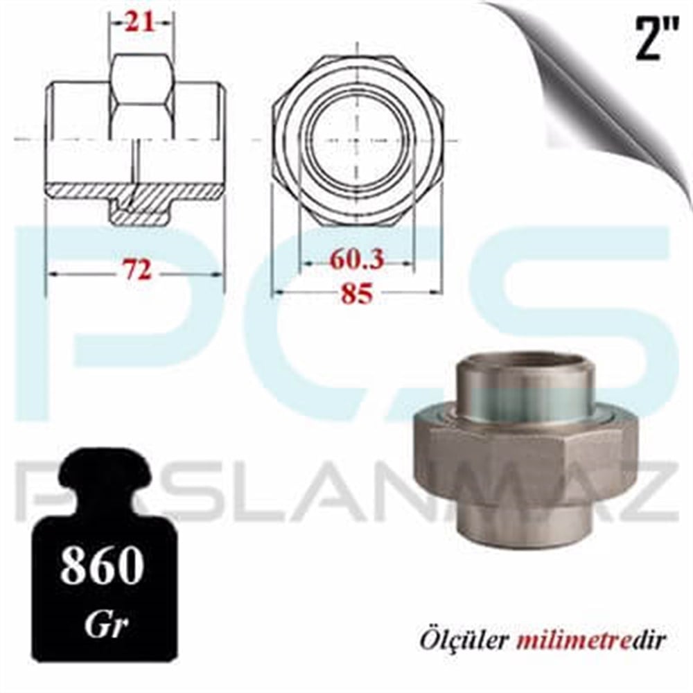 PASLANMAZ ÇELİK 304 KALİTE KAYNAKLI KONiK REKOR