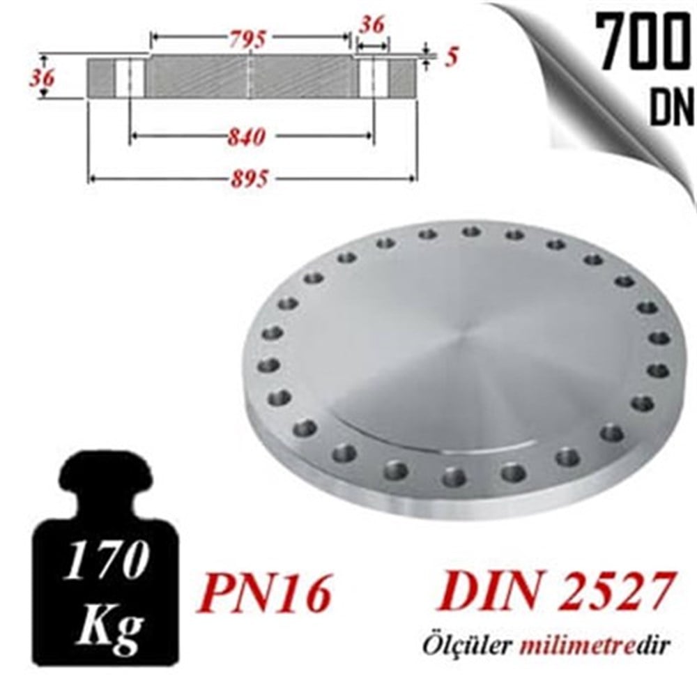 PASLANMAZ ÇELİK 304 KALİTE KÖR FLANŞ