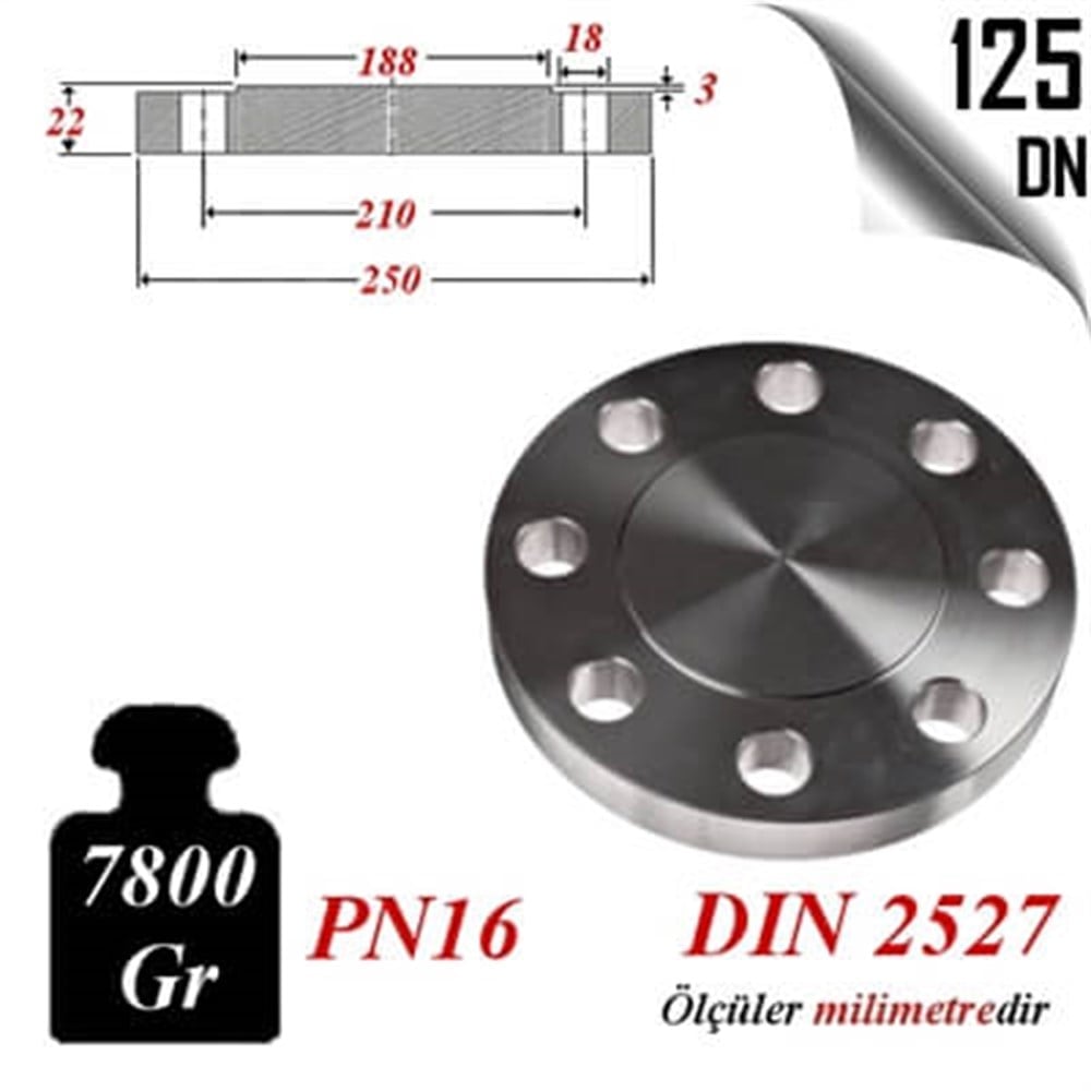 PASLANMAZ ÇELİK 304 KALİTE KÖR FLANŞ