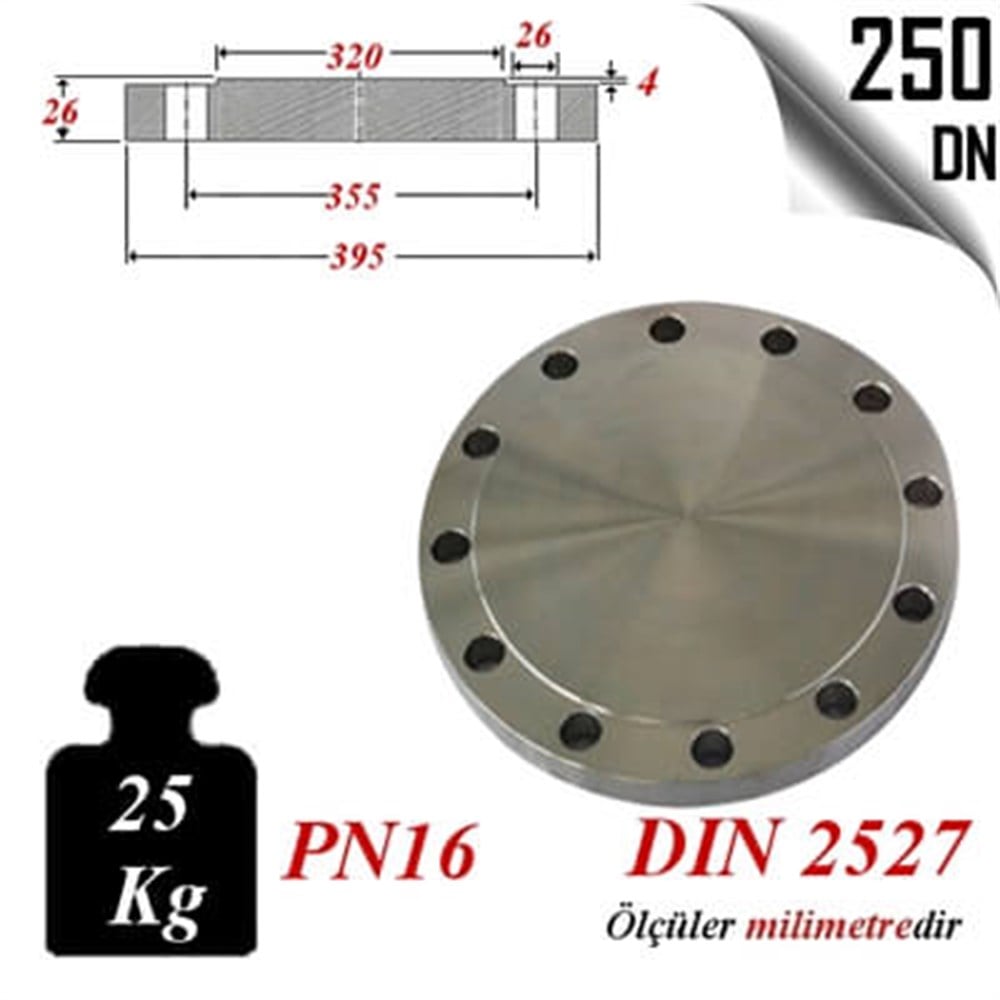 PASLANMAZ ÇELİK 304 KALİTE KÖR FLANŞ