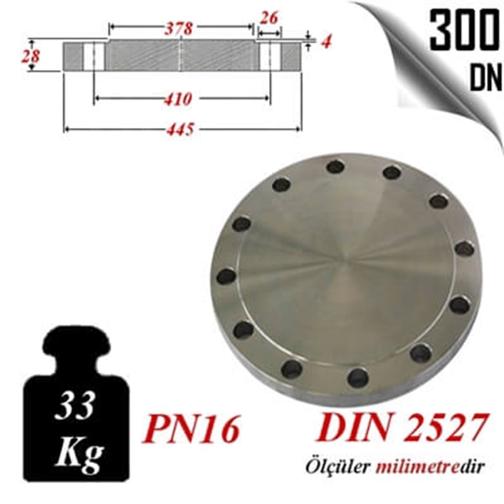 PASLANMAZ ÇELİK 304 KALİTE KÖR FLANŞ
