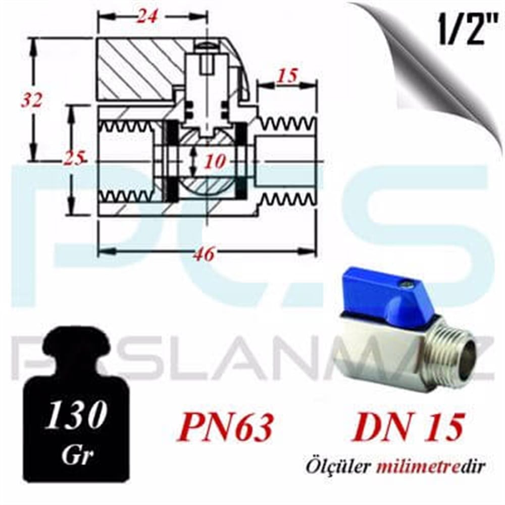 PASLANMAZ ÇELİK 304 KALİTE MİNİ VANA