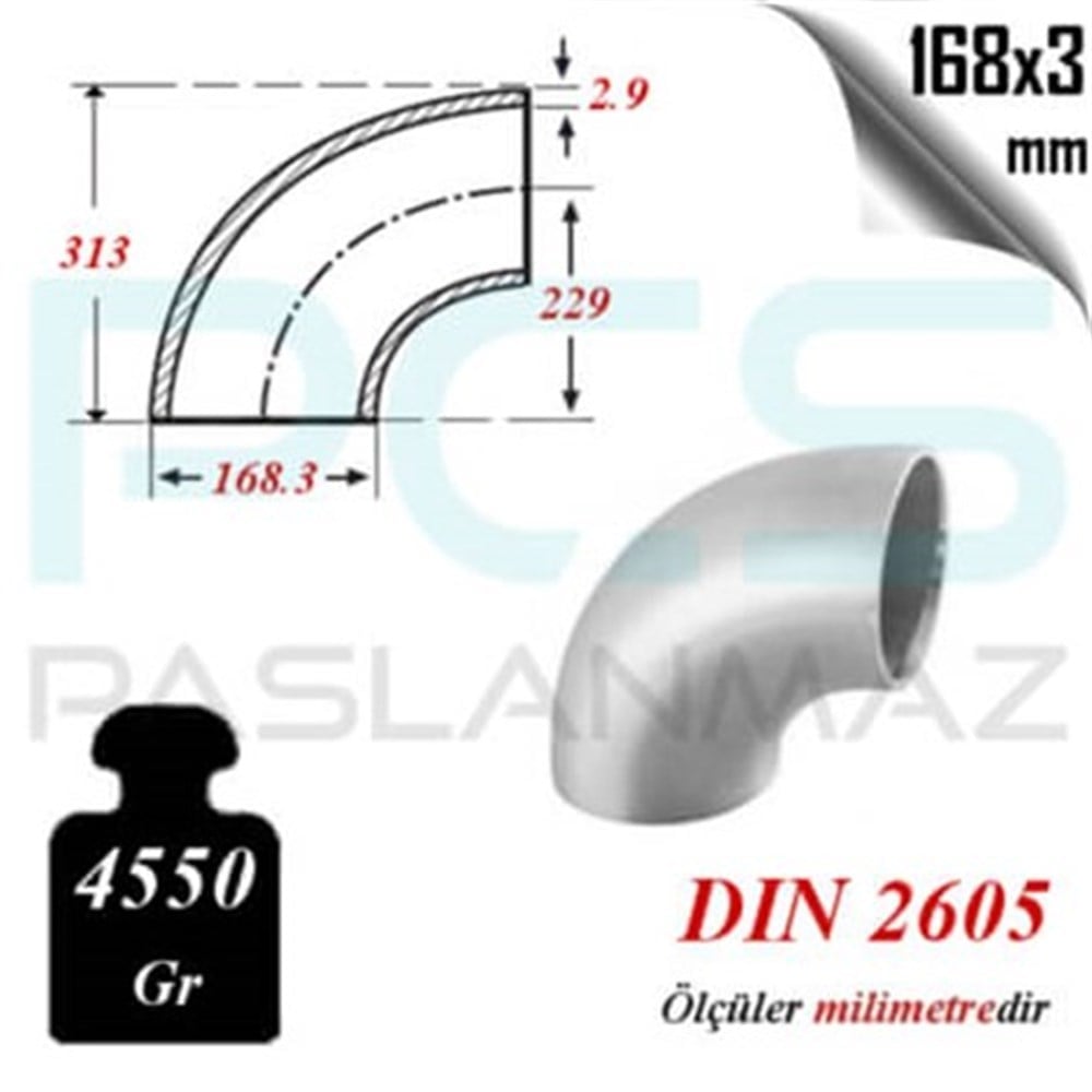 PASLANMAZ ÇELİK 304 KALİTE PATENT DİRSEK