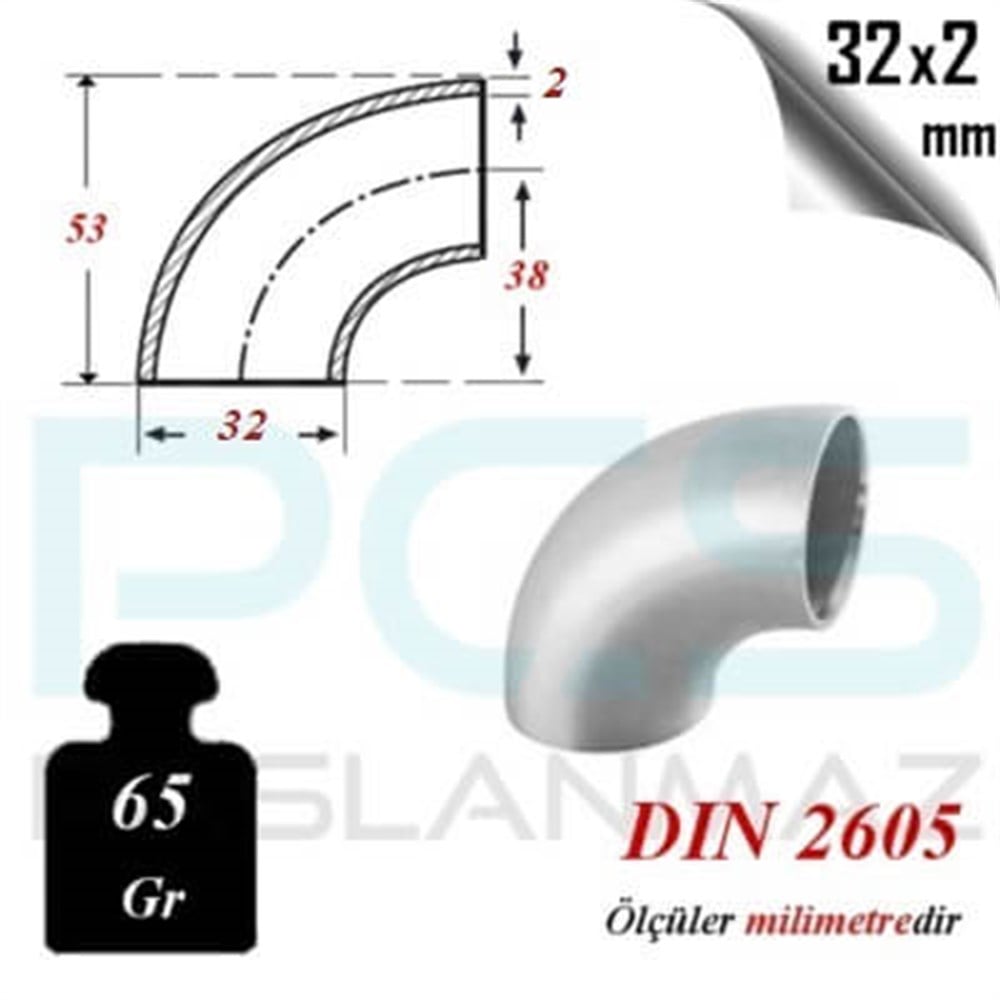 PASLANMAZ ÇELİK 304 KALİTE PATENT DİRSEK