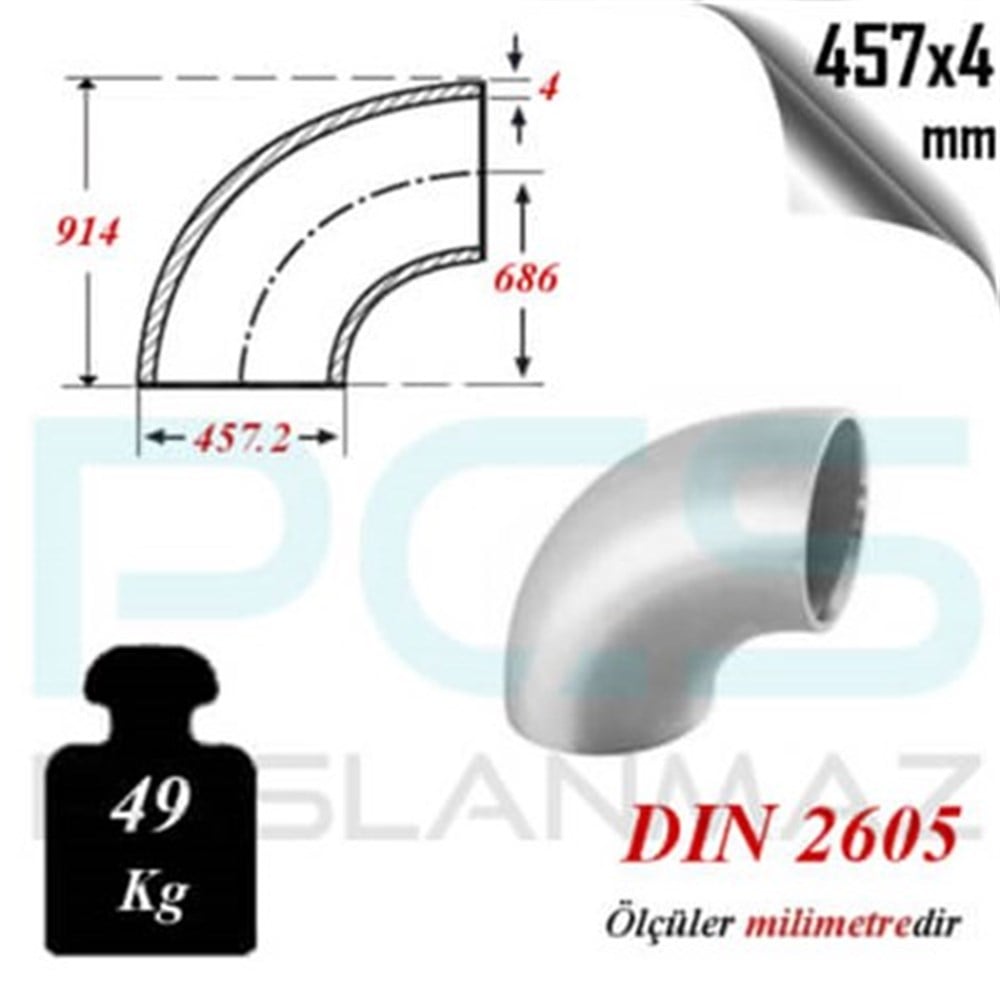 PASLANMAZ ÇELİK 304 KALİTE PATENT DİRSEK